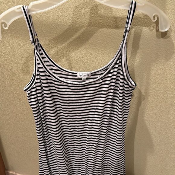 Splendid woman's black and white striped long sundress - Picture 10 of 10